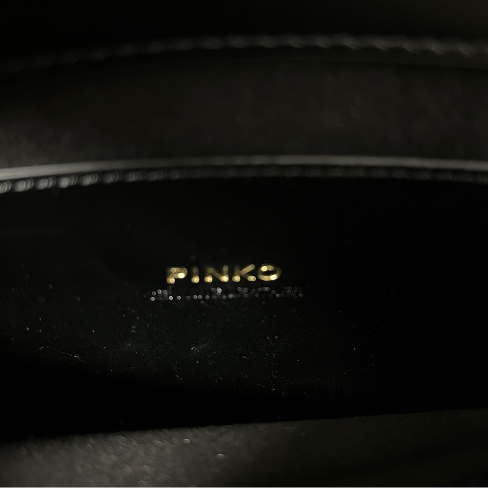 PINKO LOVE BIRDS BUCKLE BAG TRACOLLA LIMITED EDITION LEATHER MOTIVATIONAL PINS - Picture 11 of 11